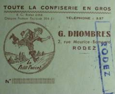 Confiserie G. Dhombres - Rodez (Aveyron) - 1955