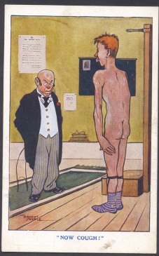 Nude Man At The Doctor - Artist Signed Ernest Noble - Humour