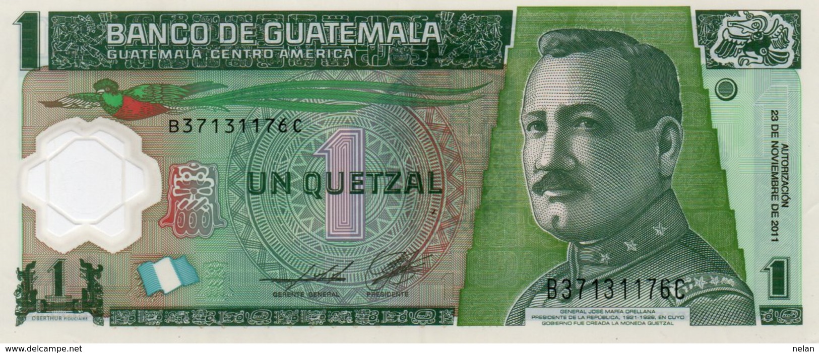 Guatemala P-115? POLYMER 2011 1 Quetzal UNC
